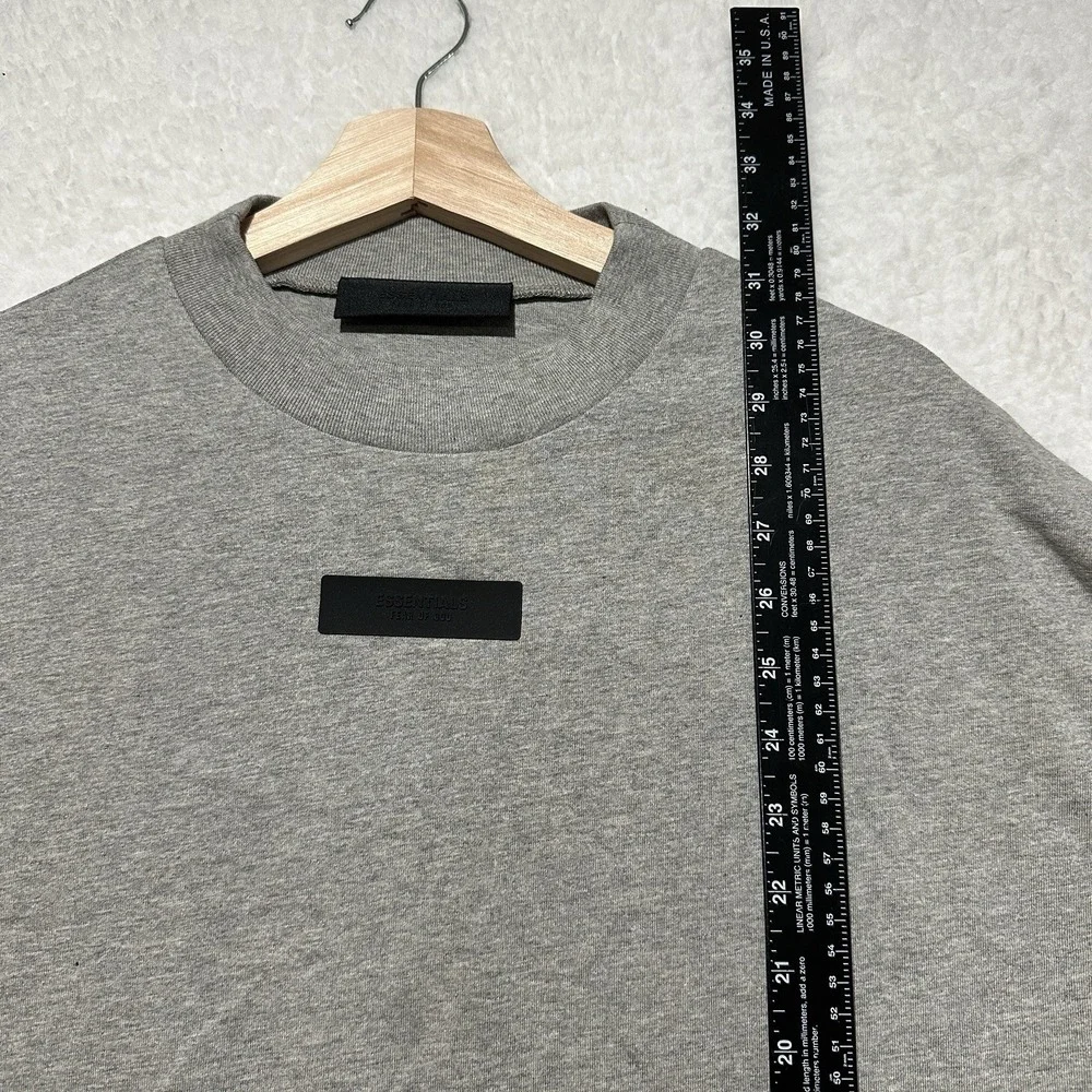 Fear of God Essentials Dark Heather‎ Oatmeal Long Sleeve T-Shirt Size Medium NWT